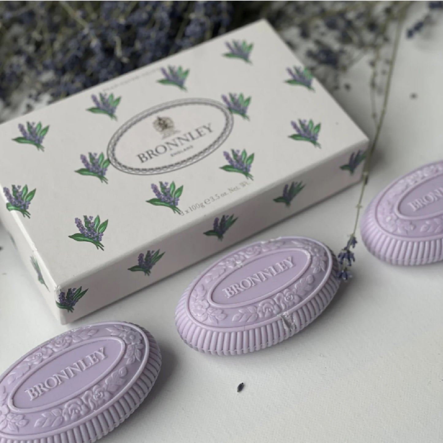 英國 Bronnley 薰衣草香氛皂禮盒|LAVENDER SOAP GIFT SET | FG3240