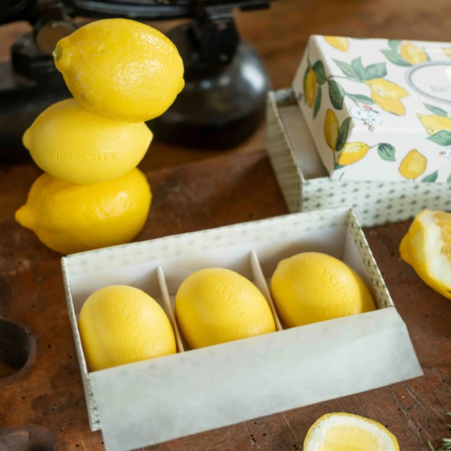 英國 Bronnley 經典檸檬香氛皂禮盒|LEMON SOAP GIFT SET | FG3243