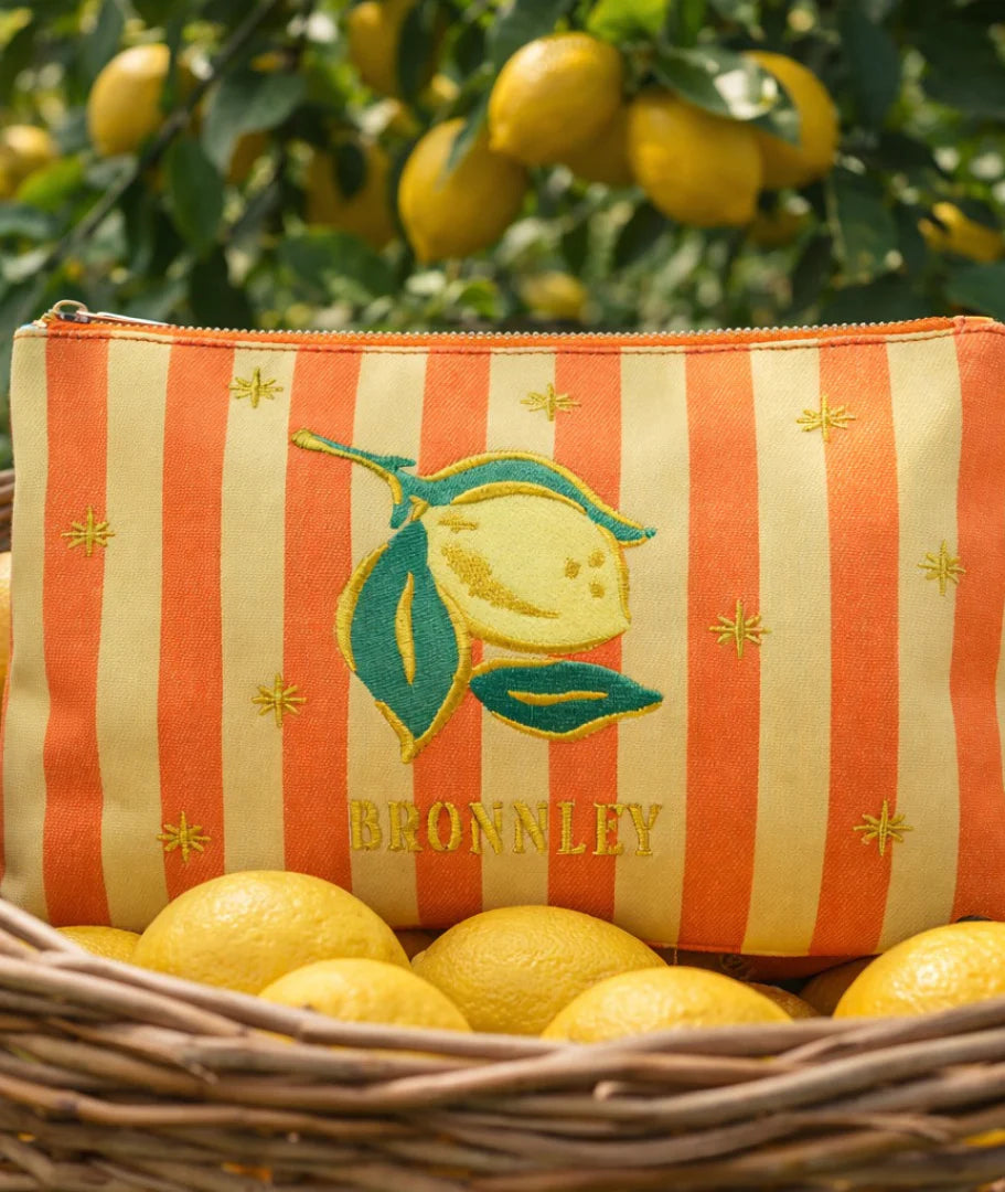 Lemon Canvas Zip Purse